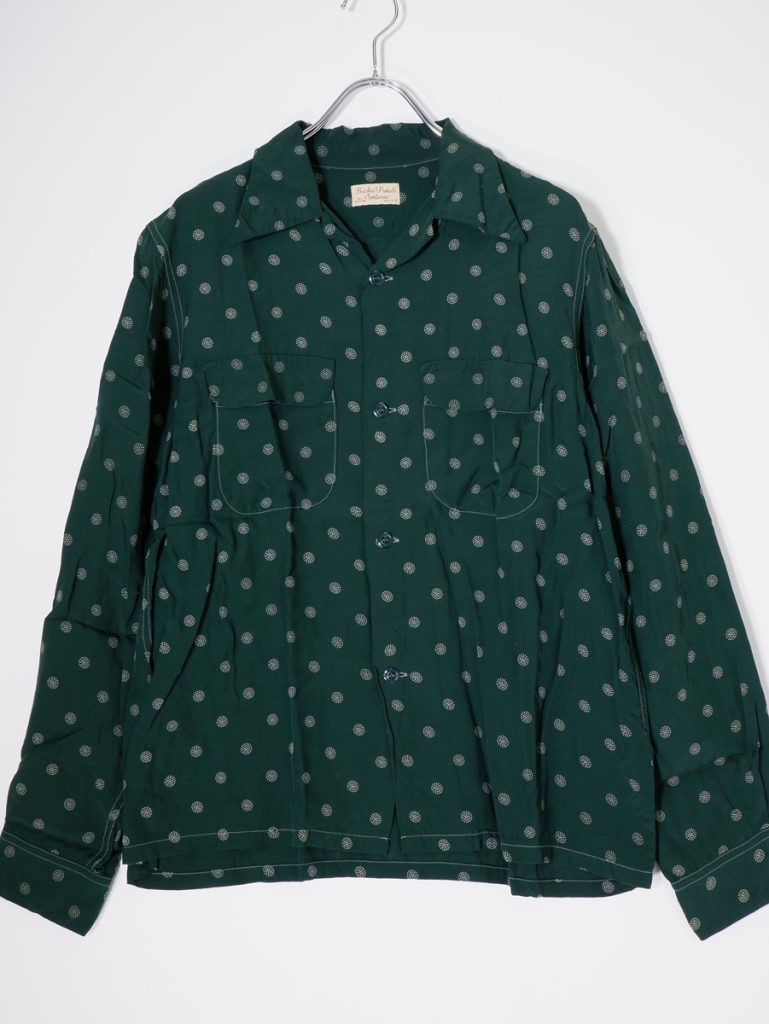 At Last&Co(アットラスト)DOT RAYON SHIRT L-S長袖レーヨンドット柄シャツ